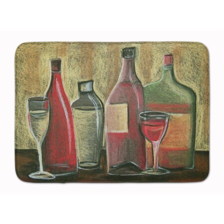 Carolines Treasures Wine by Tiffany Budd Machine Washable Memory Foam Mat BTBU0168RUG